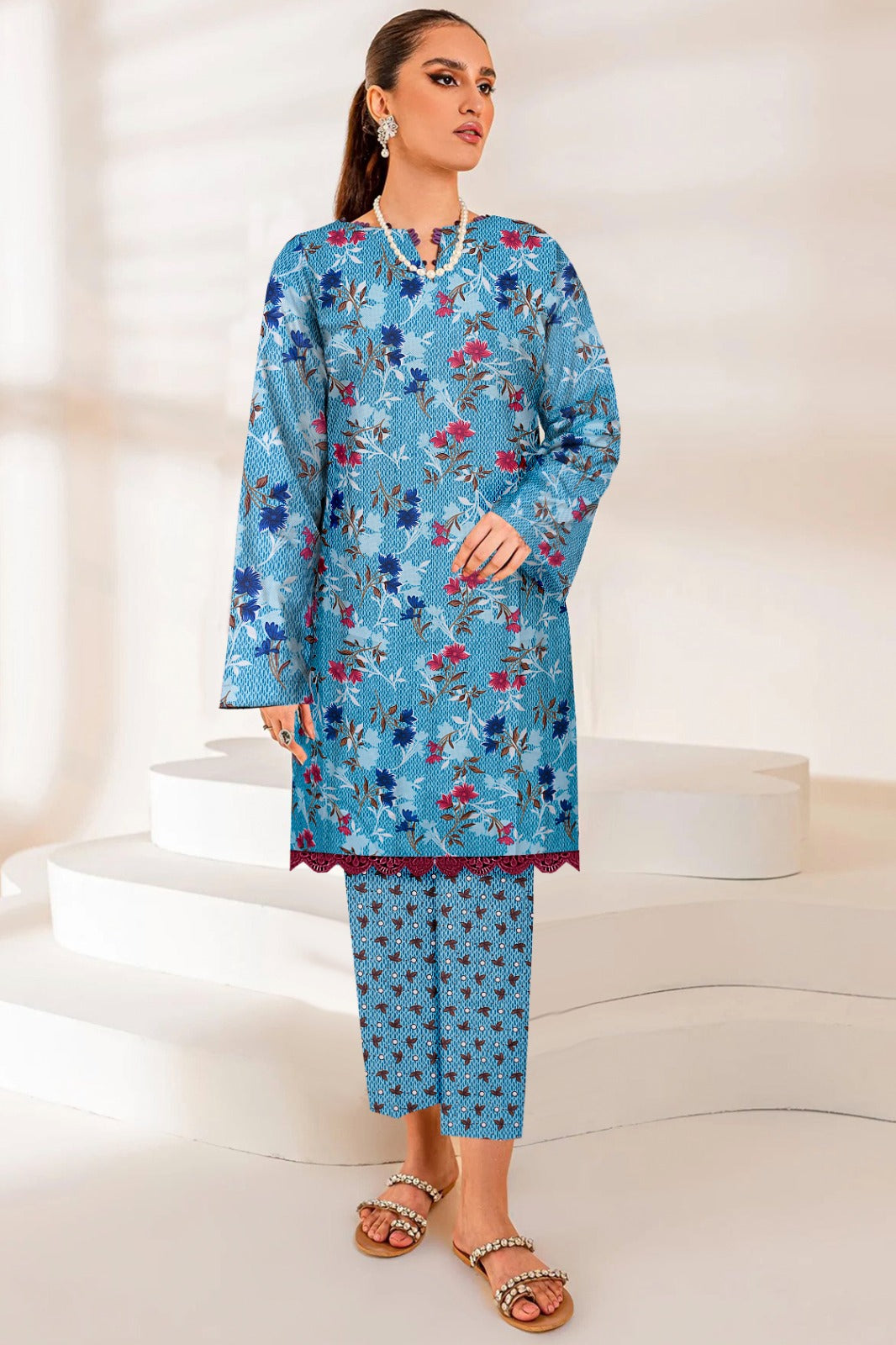 Loral Prints Ladies Suit 2 PCs Un-Stitched D-32