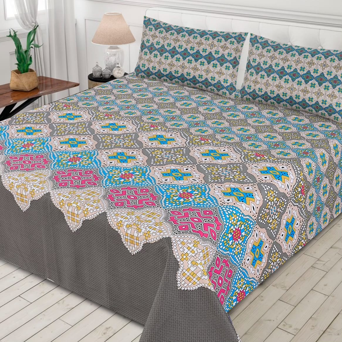3 PCs Bedsheet D2230