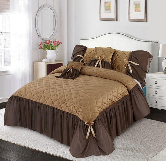 Fully Quilted 5pc Bedspread HB-11