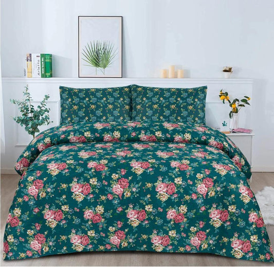 KING COTTON BED SHEET SET 3 PCS DESIGN