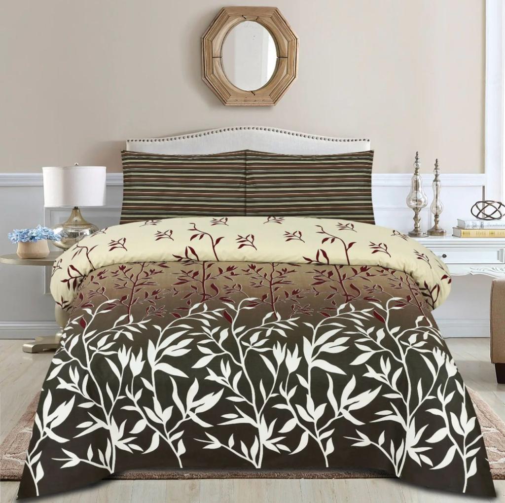 KING COTTON BED SHEET SET 3 PCS DESIGN