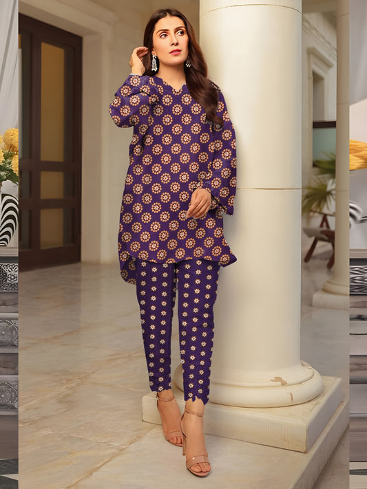 Loral Prints Ladies Suit 2 PCs Un-Stitched D-42