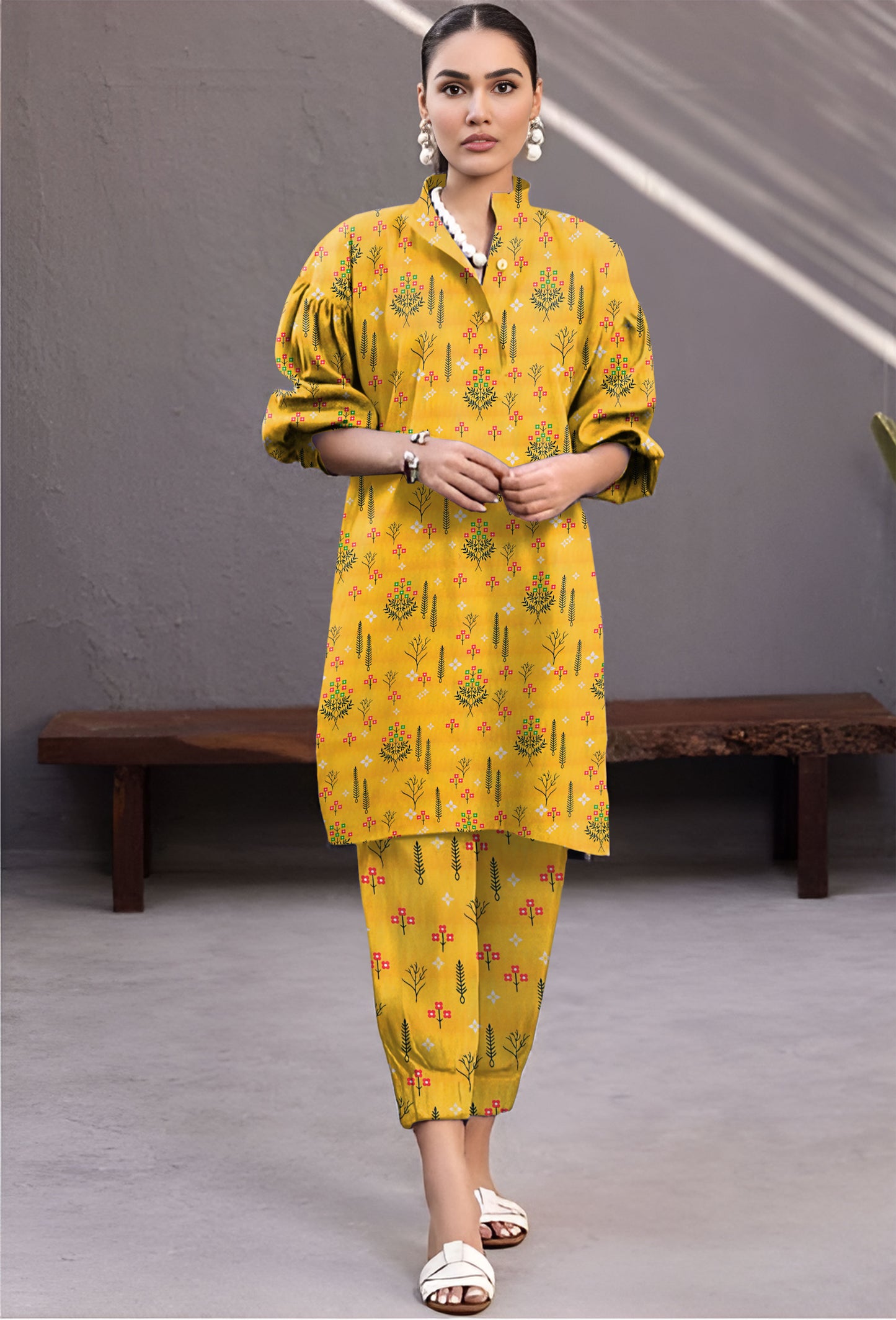 Loral Prints Ladies Suit 2 PCs Un-Stitched D-41