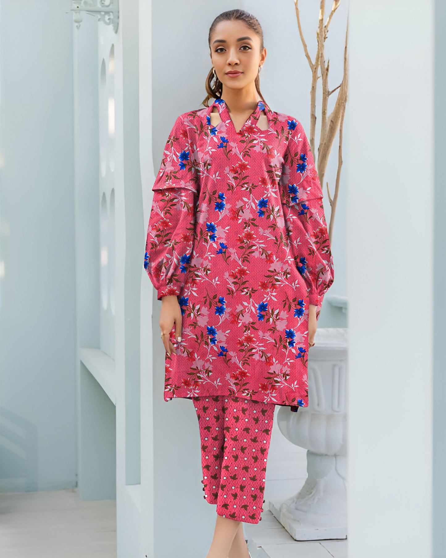 Loral Prints Ladies Suit 2 PCs Un-Stitched D-33