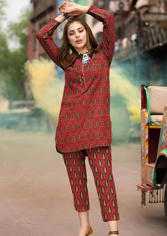 Loral Prints Ladies Suit 2 PCs Un-Stitched D-19