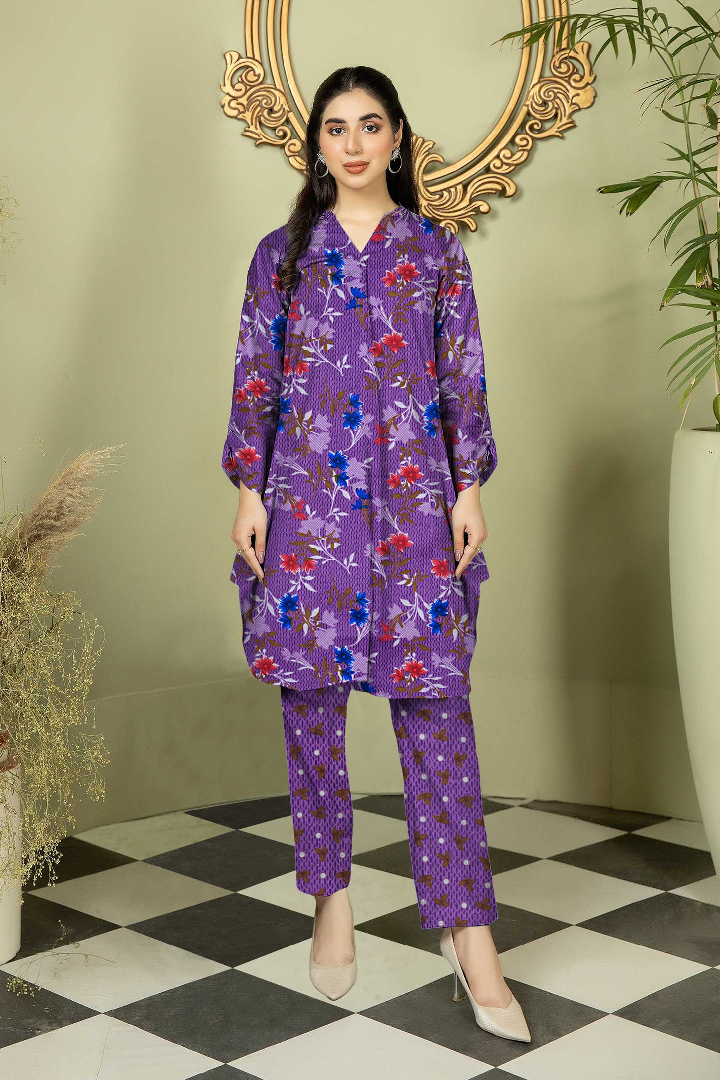 Loral Prints Ladies Suit 2 PCs Un-Stitched D-28