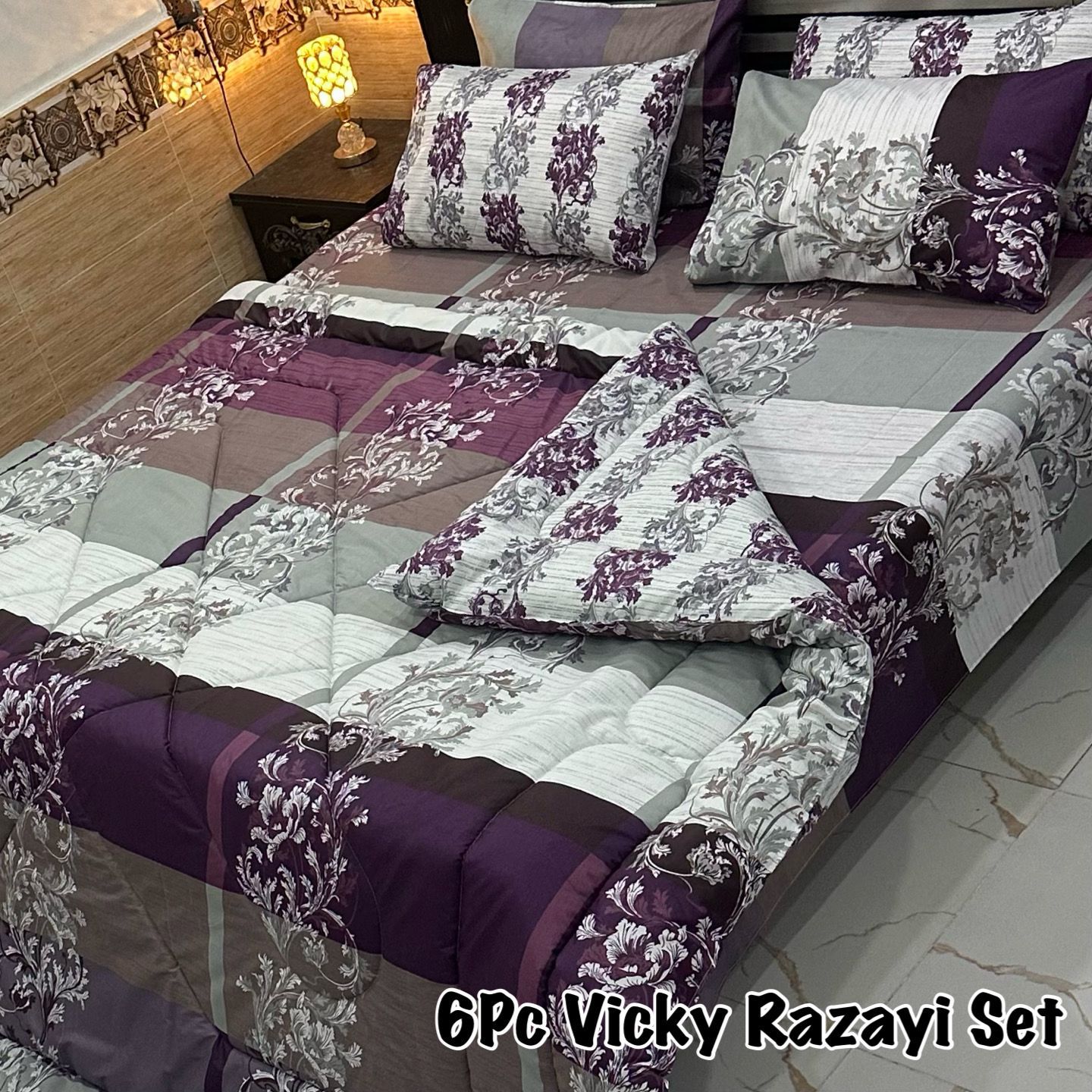 6 PCs Winter Razai Set HB-2131