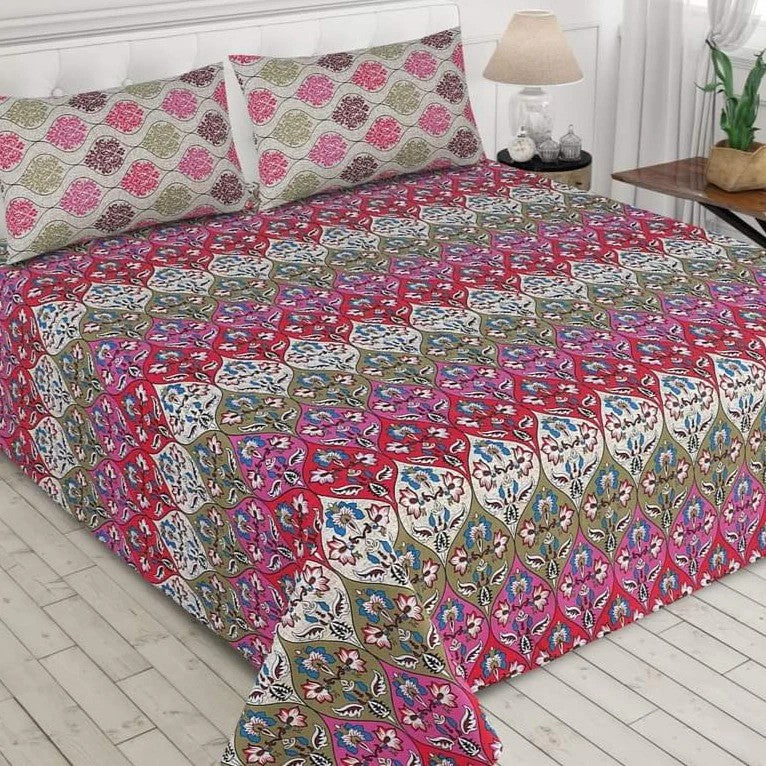 3 PCs Bedsheet  D87