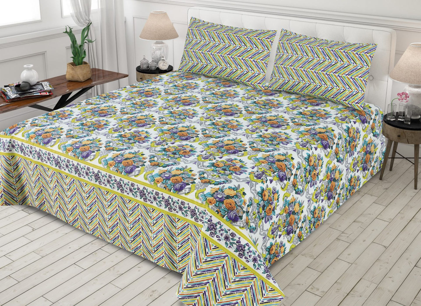 3 PCs Bedsheet  D41