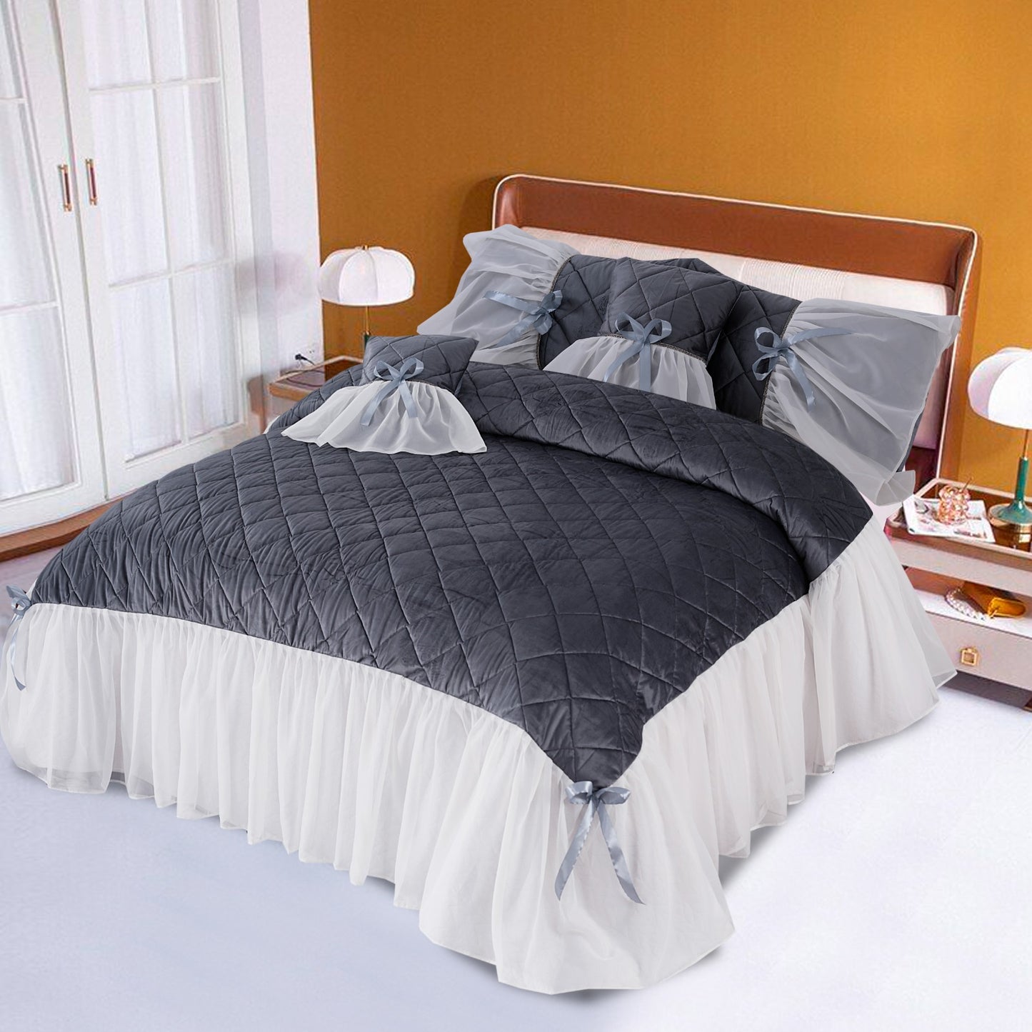 Fully Quilted 5pc Bedspread  HB-13