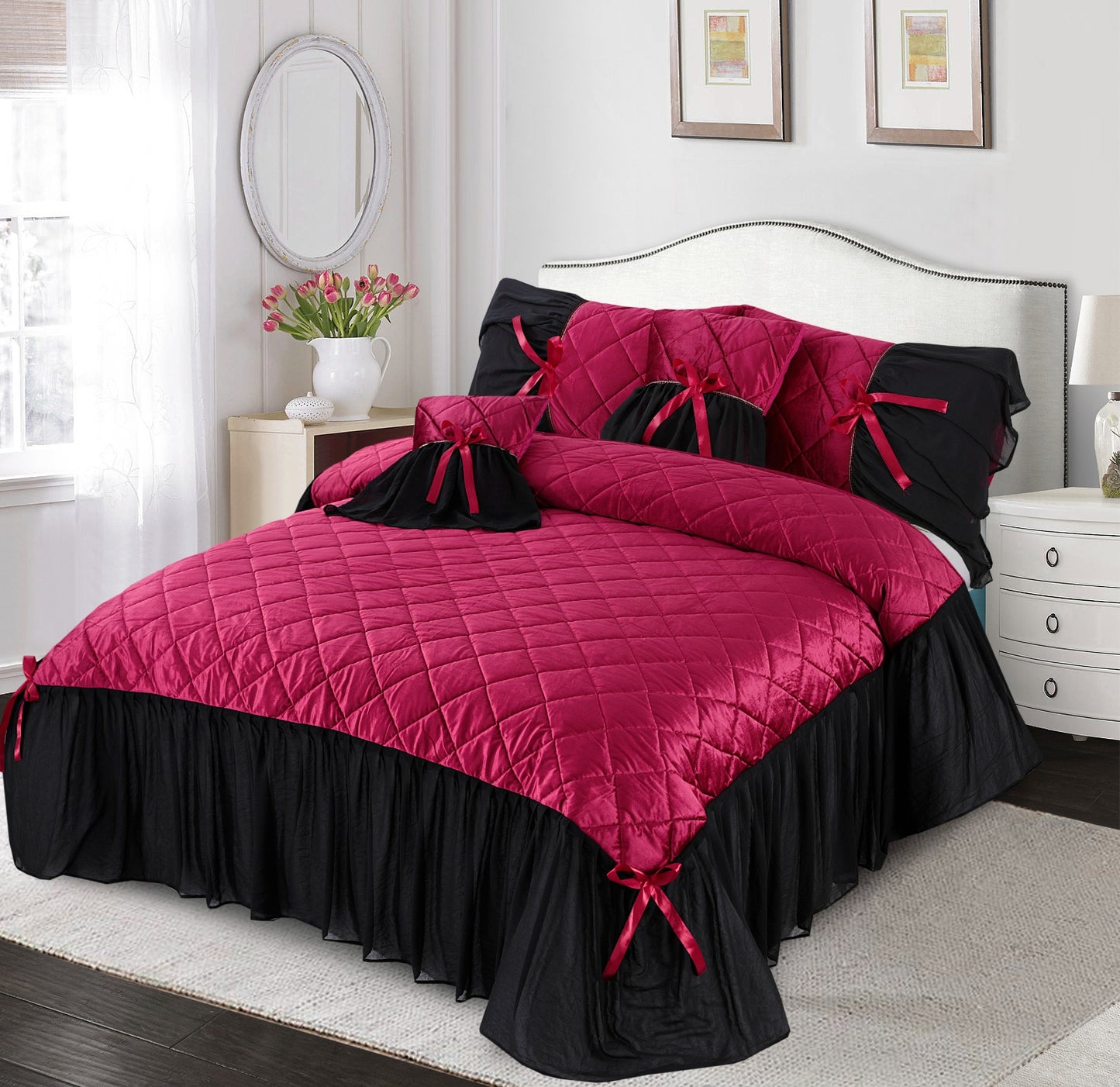 Fully Quilted 5pc Bedspread HB-19