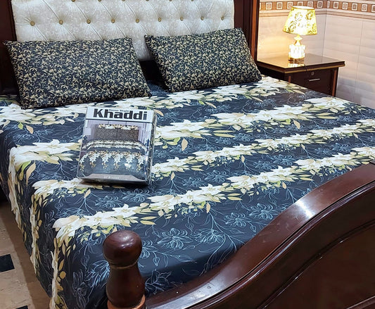 KING COTTON BED SHEET SET 3 PCS DESIGN