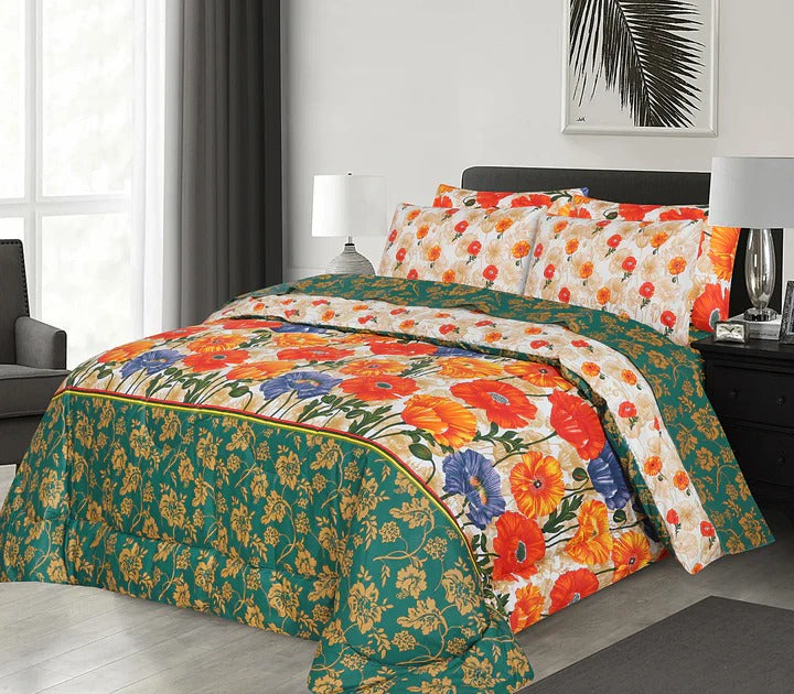 Printed Bedsheet Set 3pc HB-020