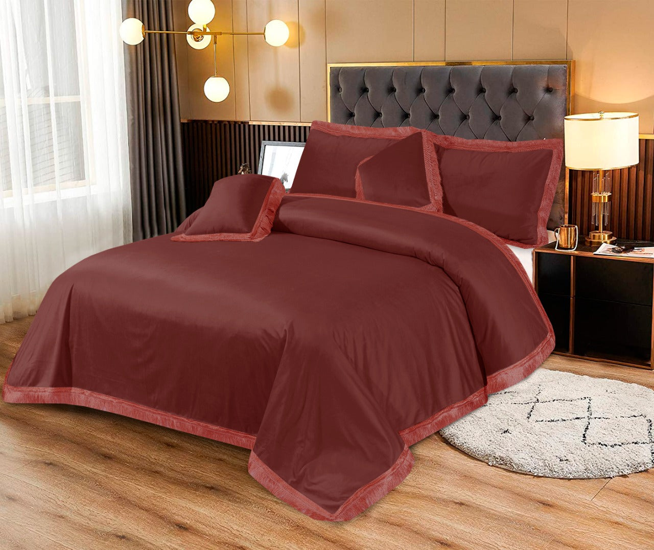 Velvet Bedsheet 5pc ds6