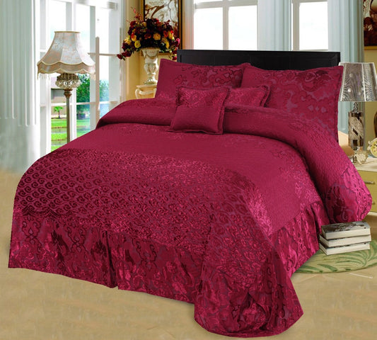 Fully quilted palachi velvet fabric 5pc bedspread HB-18